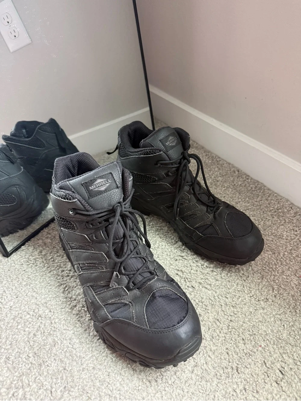 Merrell Moab 2 Mid Tactical Waterproof Boots Men’s 14 Black Hiking Utility Boots